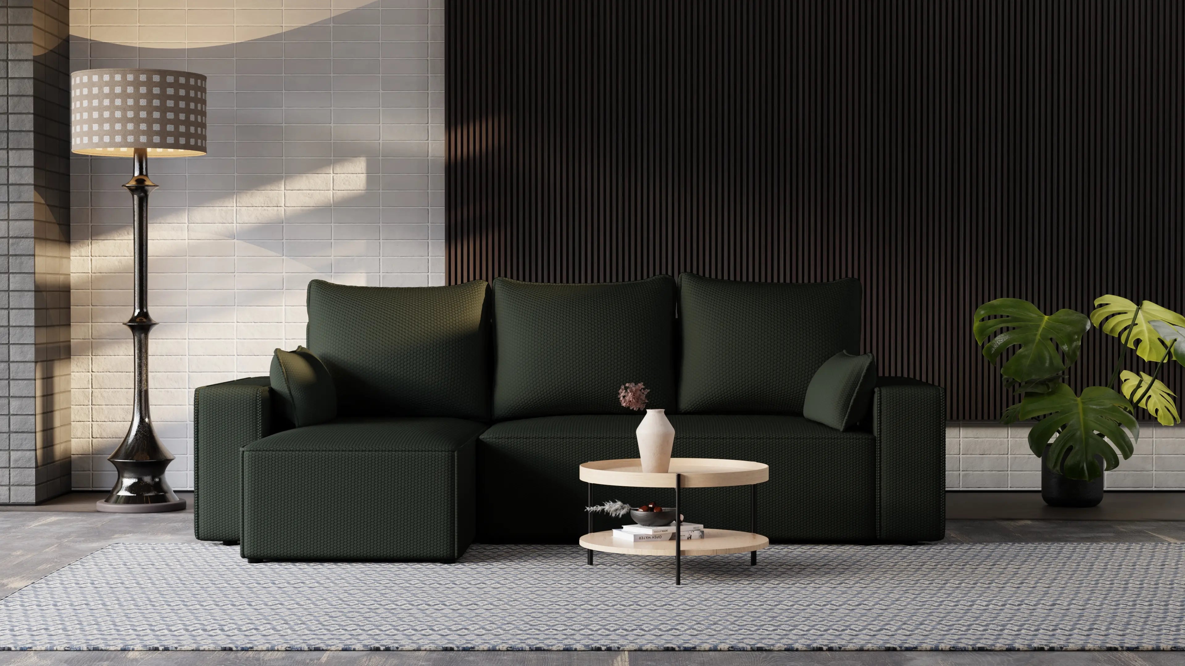 Narożnik Nexo L uniwersalny – funkcja spania, pojemnik na pościel