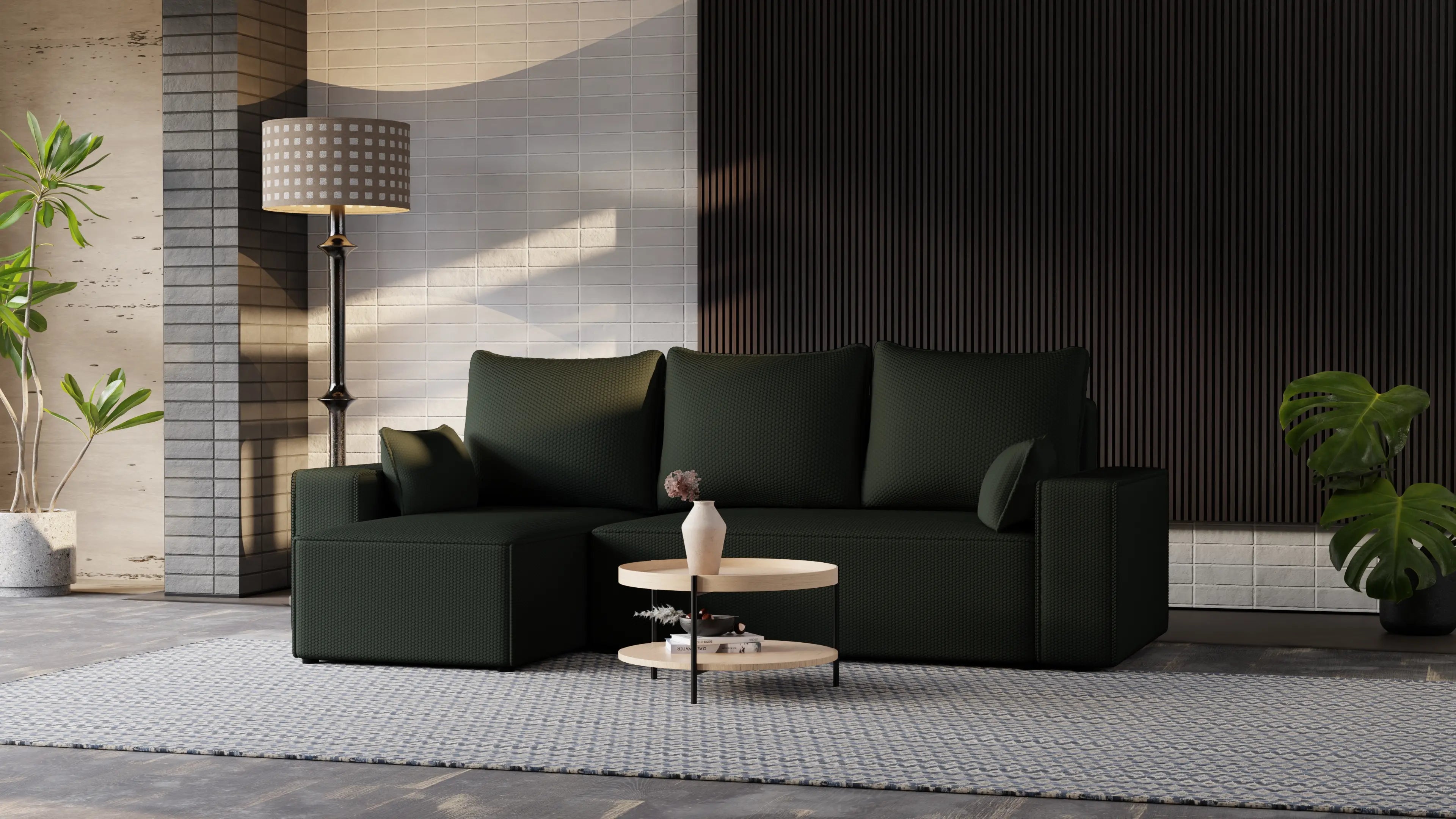 Narożnik Nexo L uniwersalny – funkcja spania, pojemnik na pościel