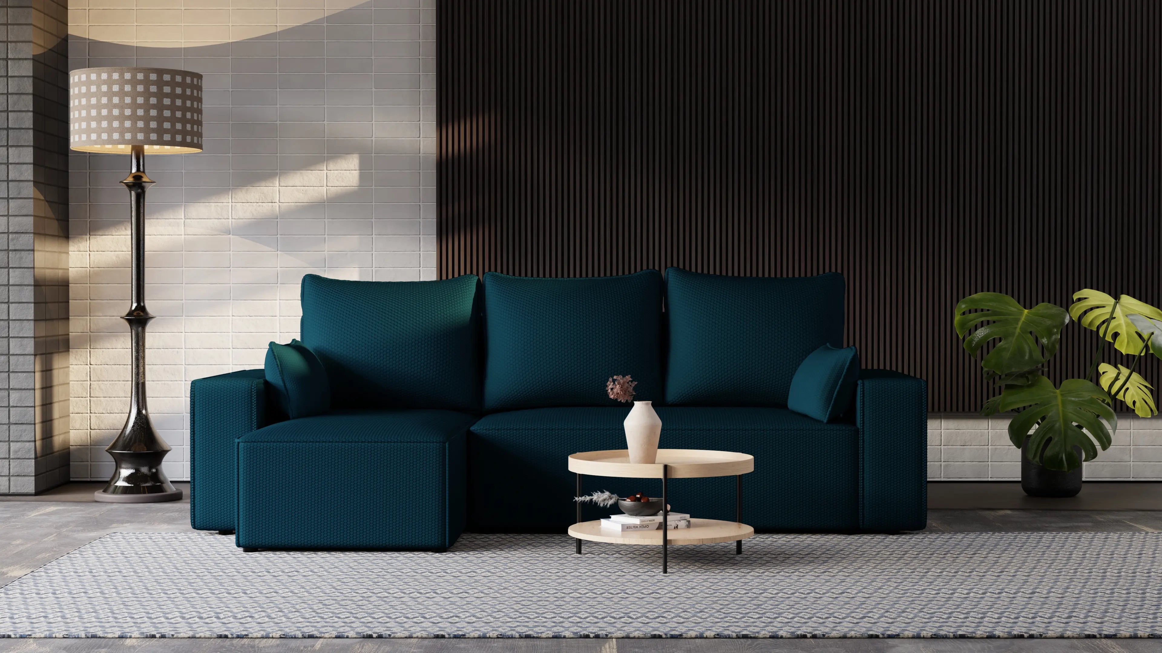 Narożnik Nexo L uniwersalny – funkcja spania, pojemnik na pościel