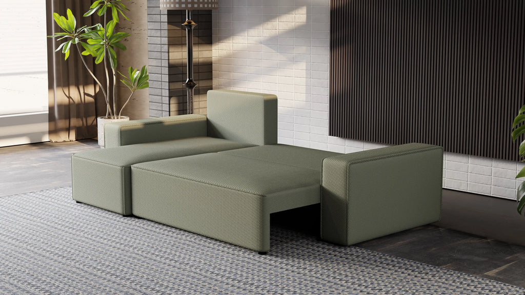 Narożnik Nexo L uniwersalny – funkcja spania, pojemnik na pościel