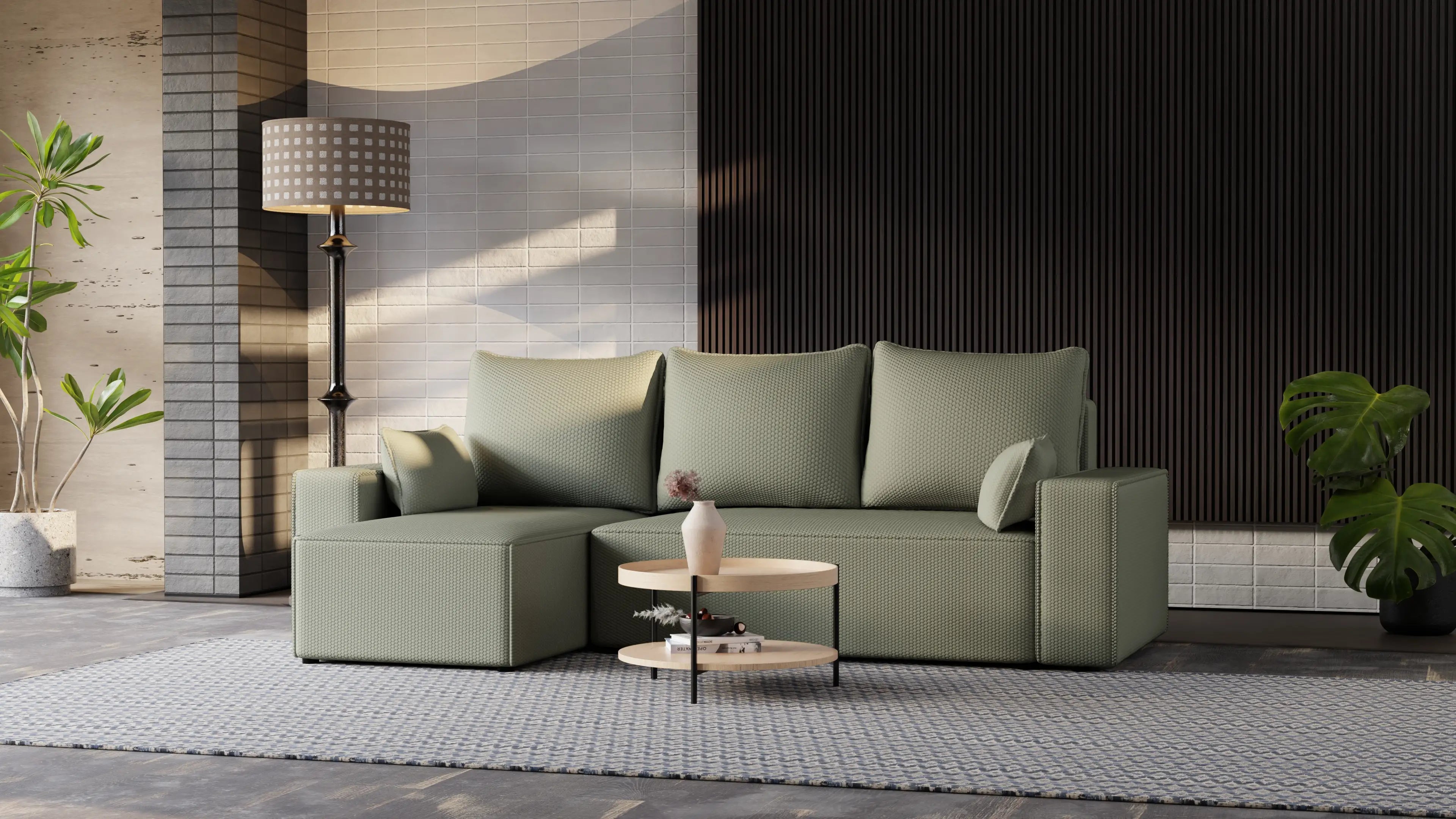 Narożnik Nexo L uniwersalny – funkcja spania, pojemnik na pościel