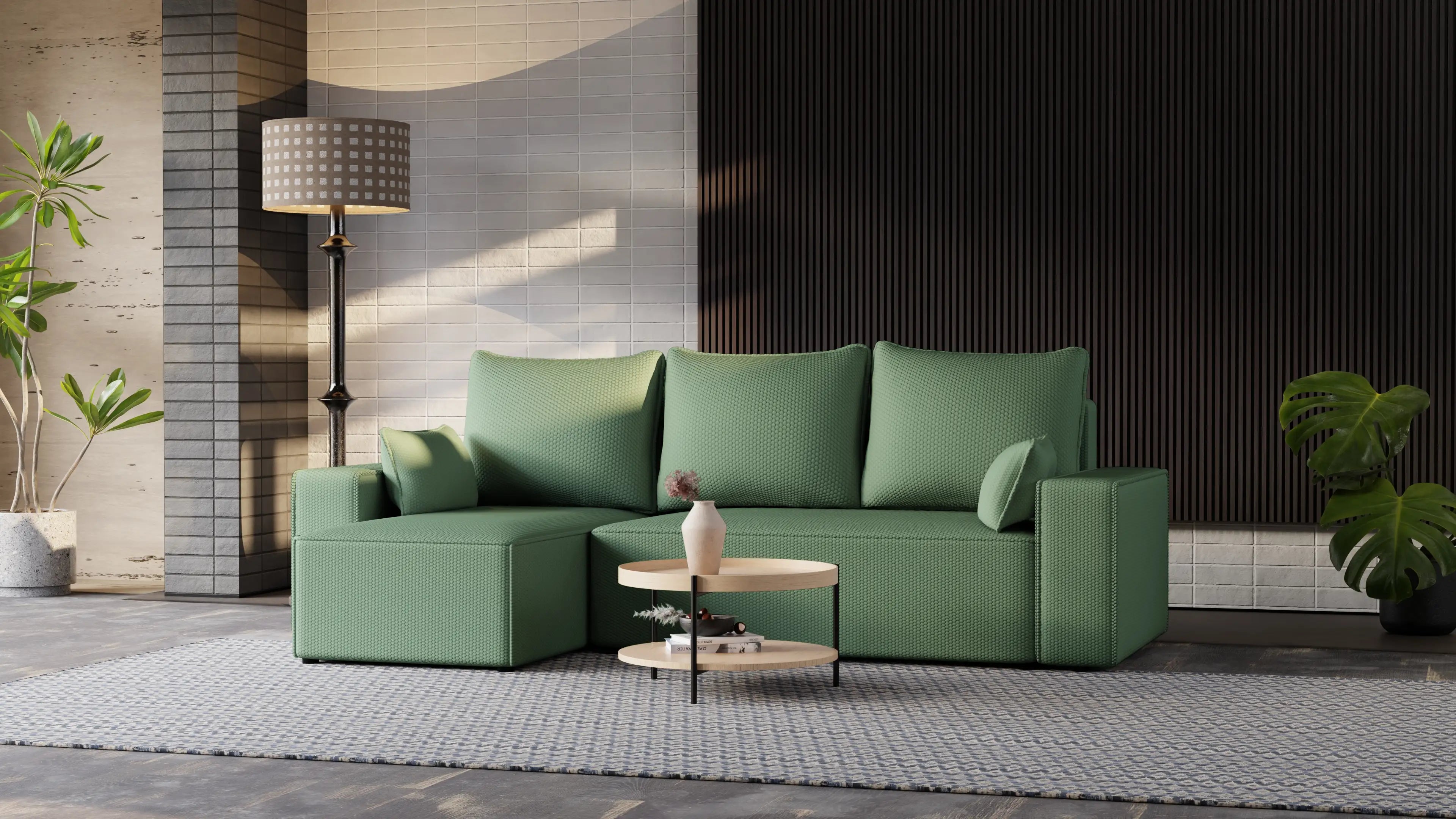 Narożnik Nexo L uniwersalny – funkcja spania, pojemnik na pościel