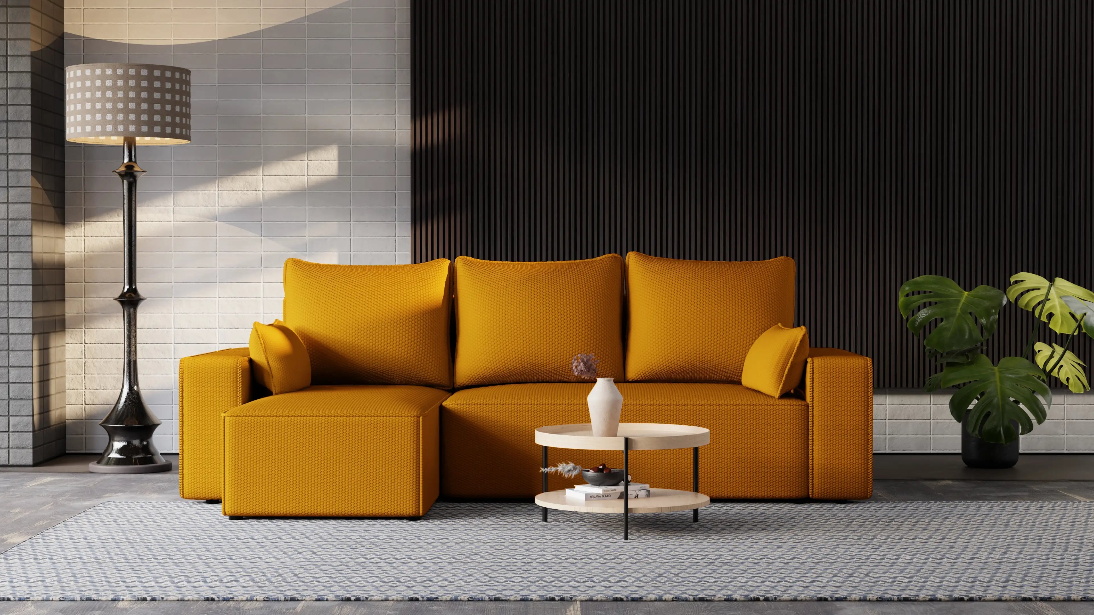 Narożnik Nexo L uniwersalny – funkcja spania, pojemnik na pościel