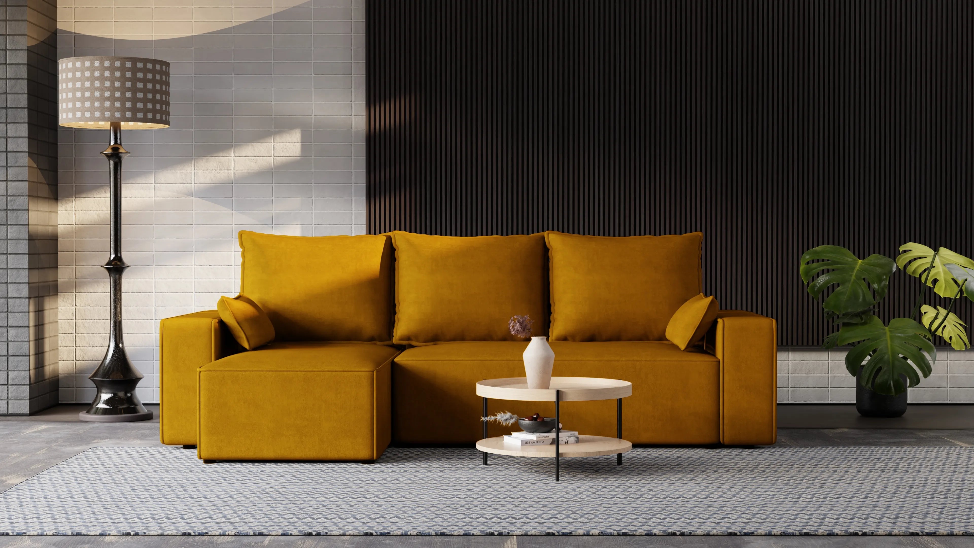 Narożnik Nexo – uniwersalny, rozkładany, z pojemnikiem