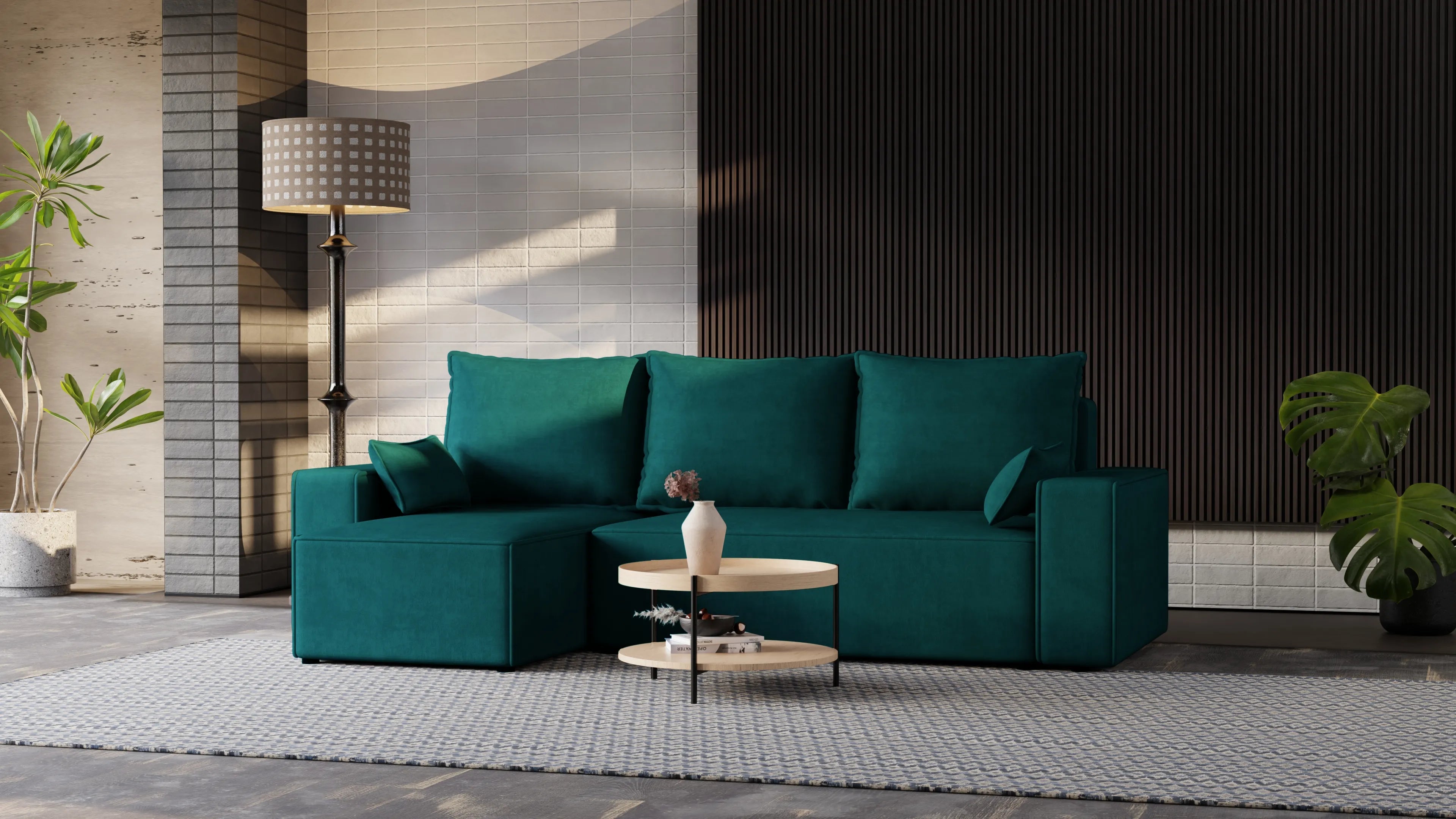 Narożnik Nexo – uniwersalny, rozkładany, z pojemnikiem