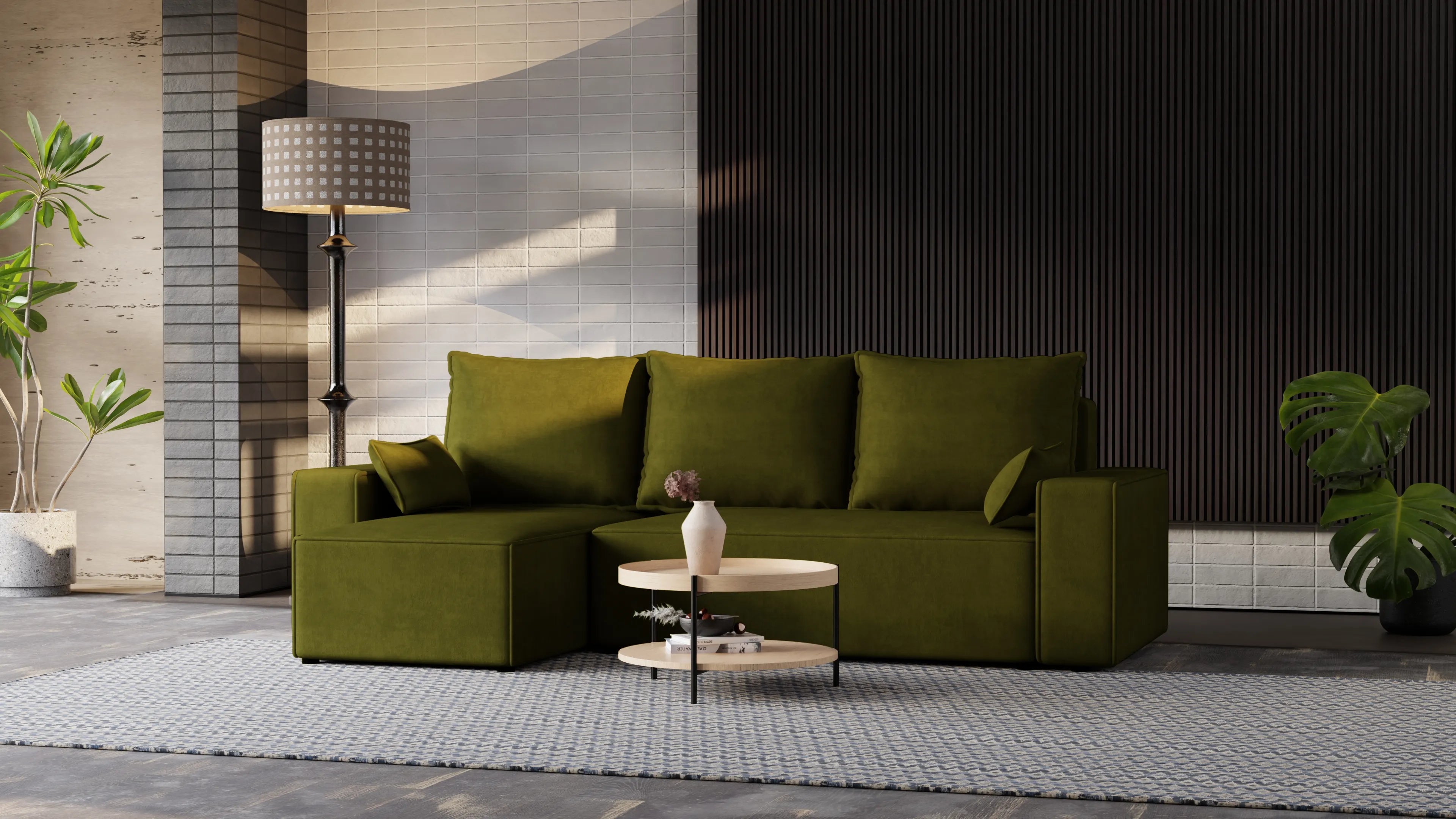 Narożnik Nexo – uniwersalny, rozkładany, z pojemnikiem