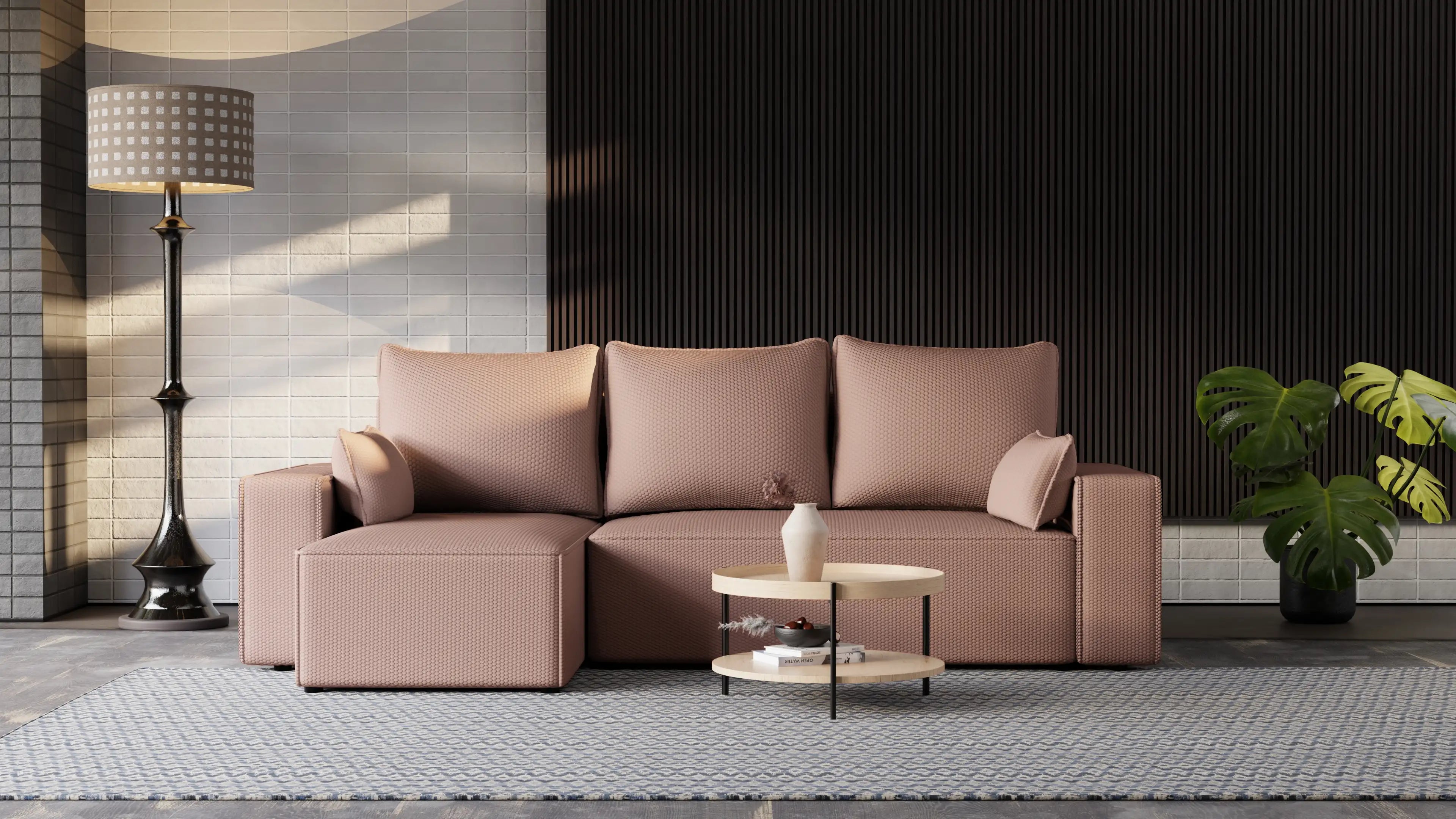 Narożnik Nexo L uniwersalny – funkcja spania, pojemnik na pościel