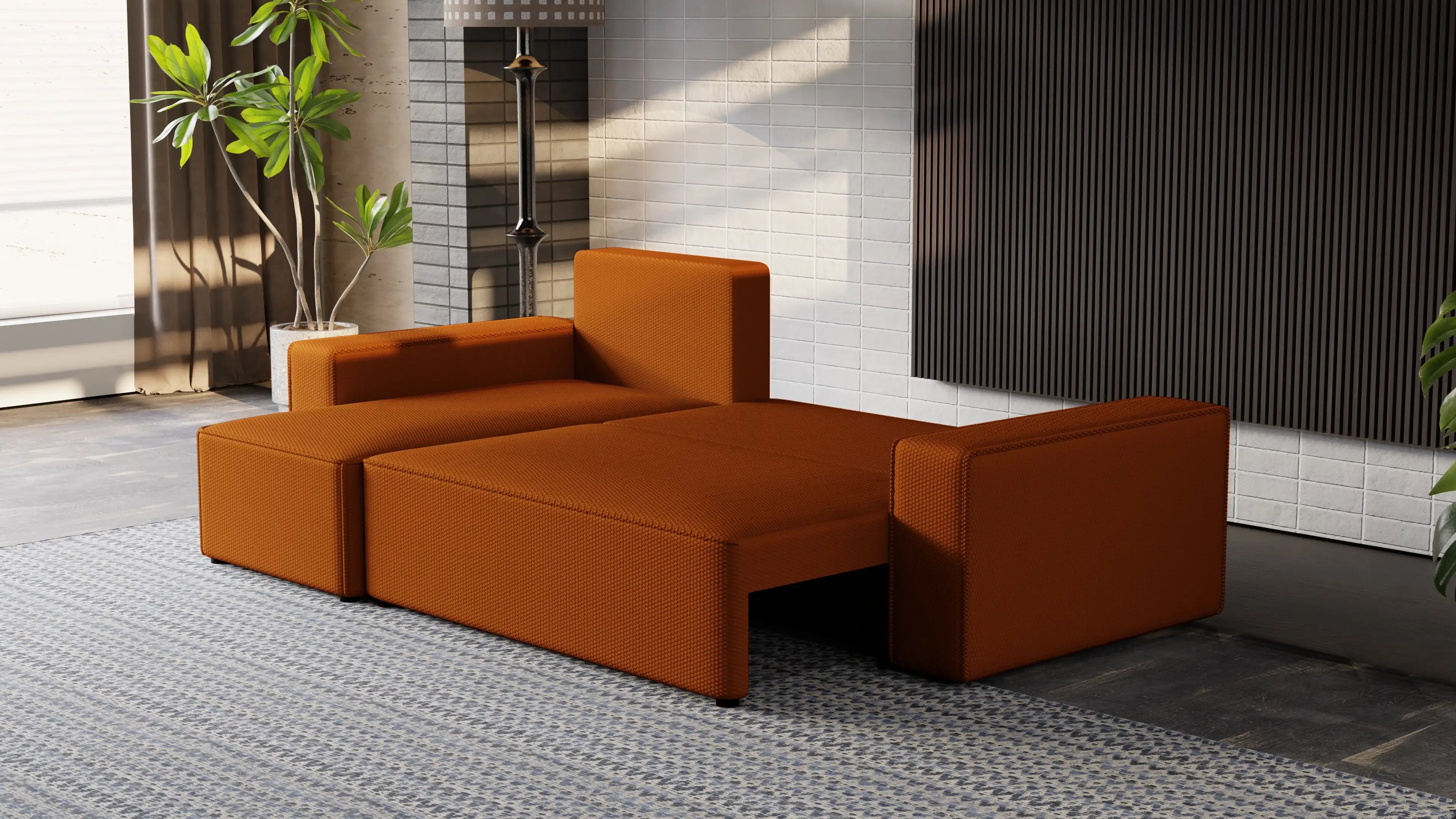 Narożnik Nexo L uniwersalny – funkcja spania, pojemnik na pościel