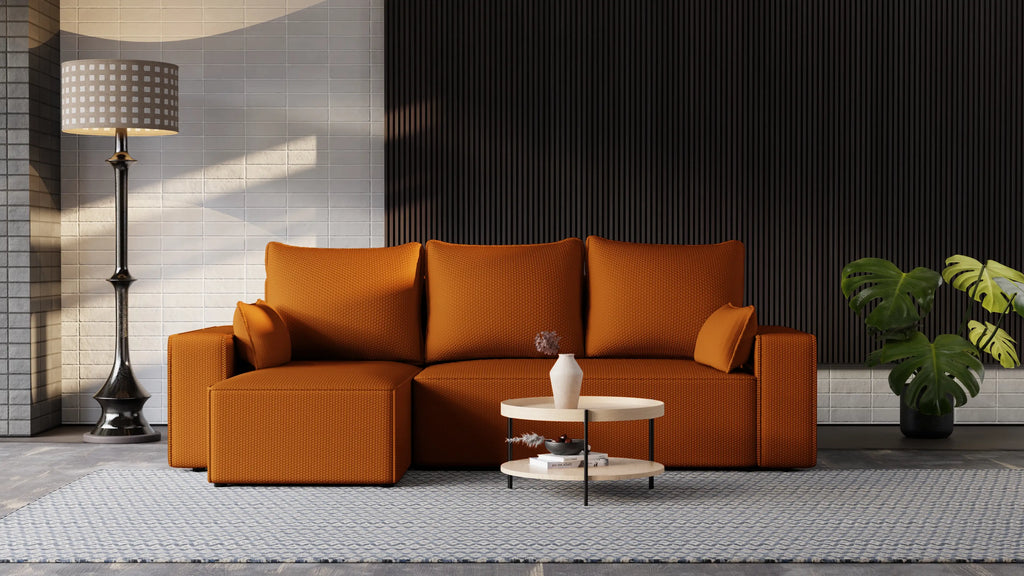 Narożnik Nexo L uniwersalny – funkcja spania, pojemnik na pościel