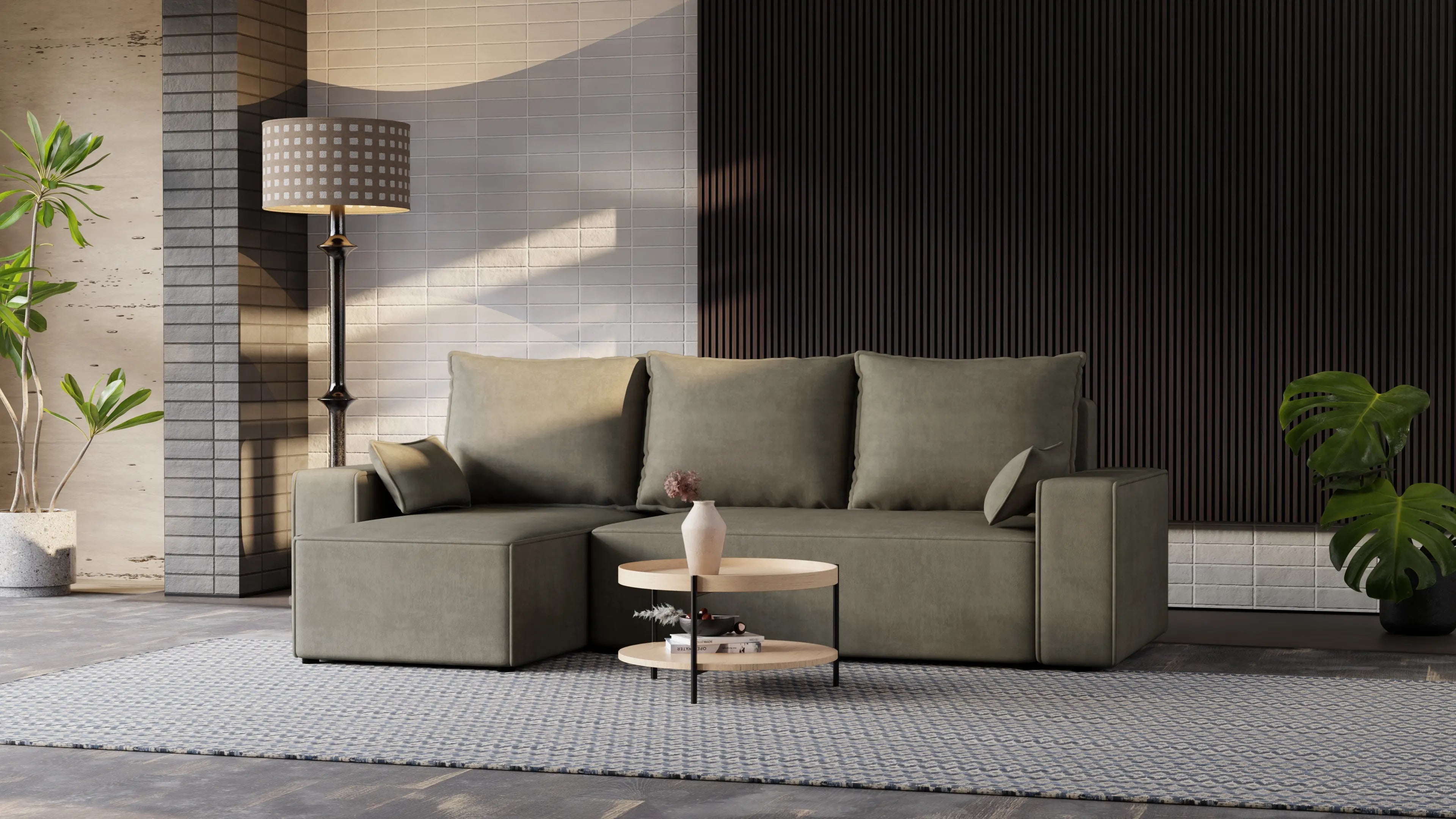 Narożnik Nexo – uniwersalny, rozkładany, z pojemnikiem