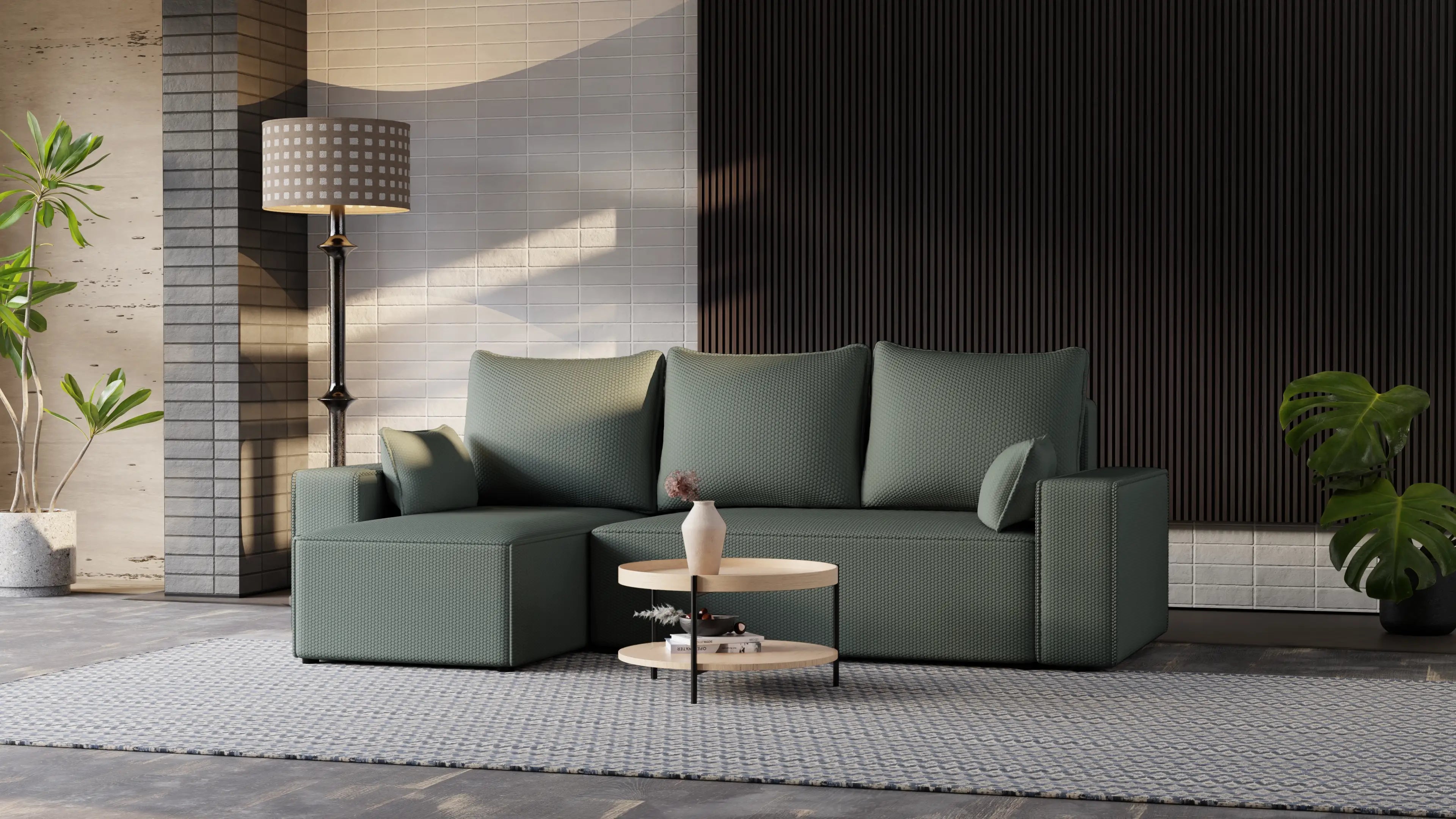 Narożnik Nexo L uniwersalny – funkcja spania, pojemnik na pościel