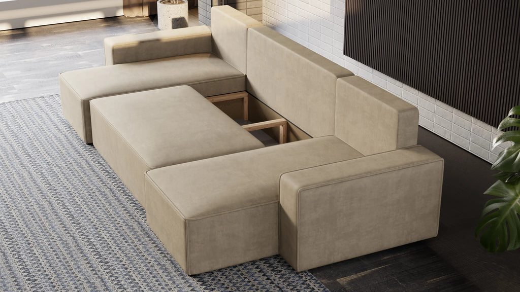 Nexo U – duży narożnik w kształcie U z funkcją spania