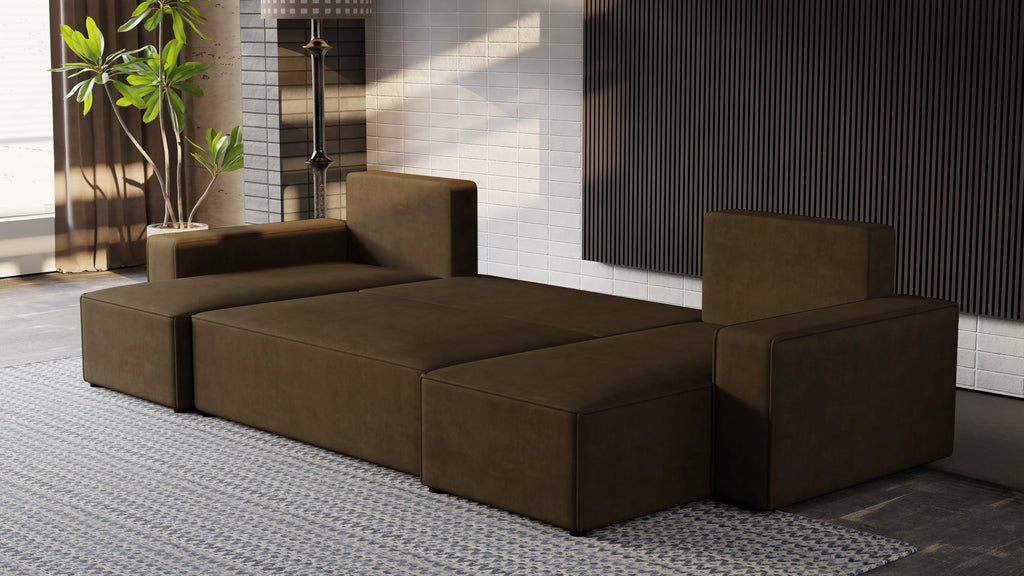 Nexo U – duży narożnik w kształcie U z funkcją spania