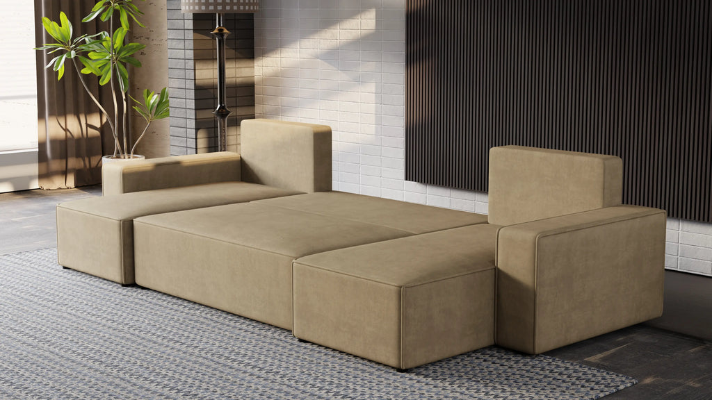 Nexo U – duży narożnik w kształcie U z funkcją spania