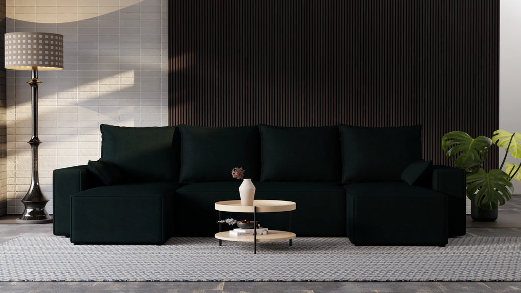 Nexo U – duży narożnik w kształcie U z funkcją spania