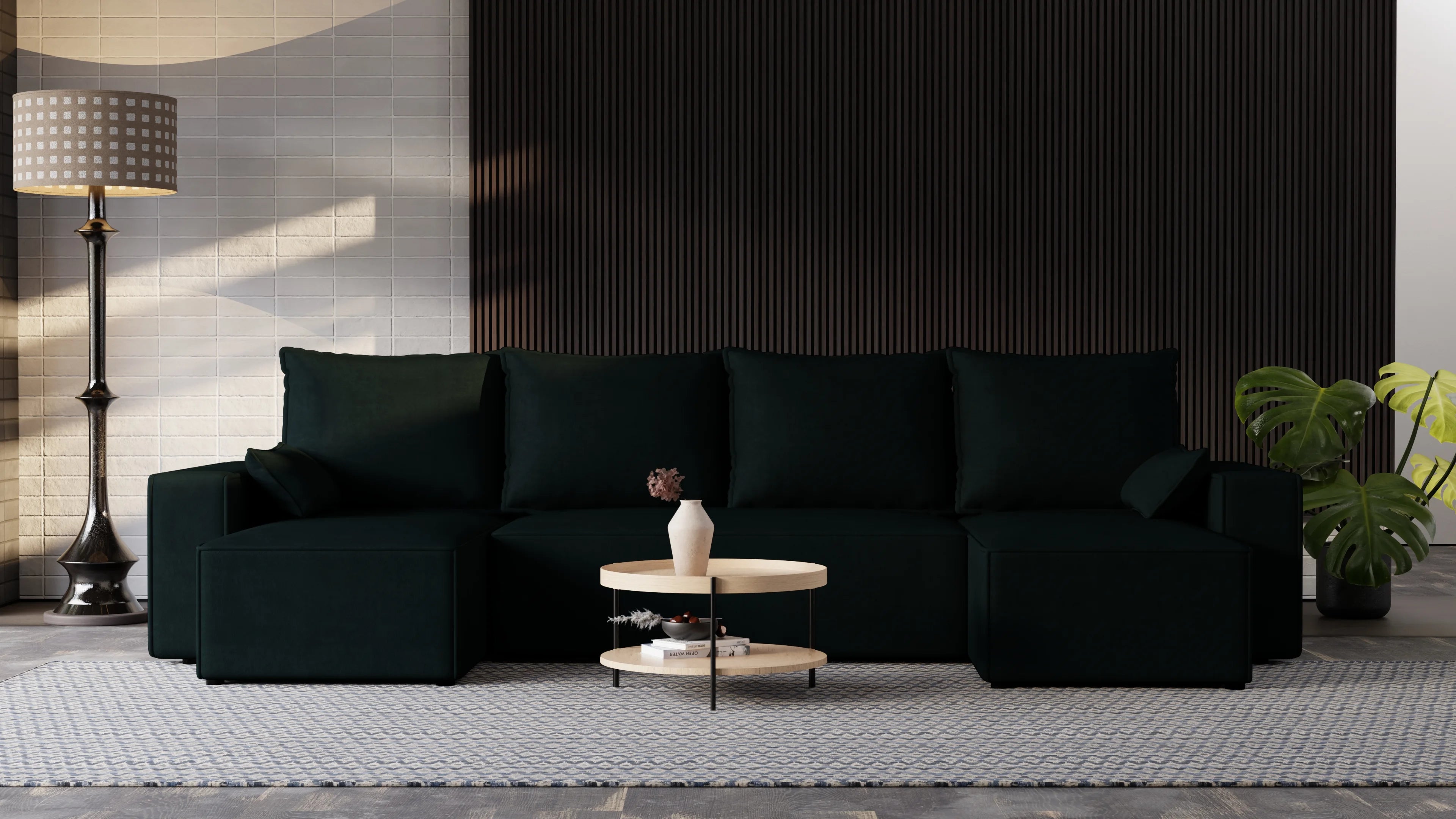 Nexo U – duży narożnik w kształcie U z funkcją spania