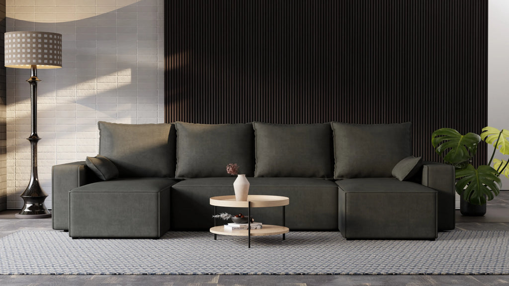 Nexo U – duży narożnik w kształcie U z funkcją spania