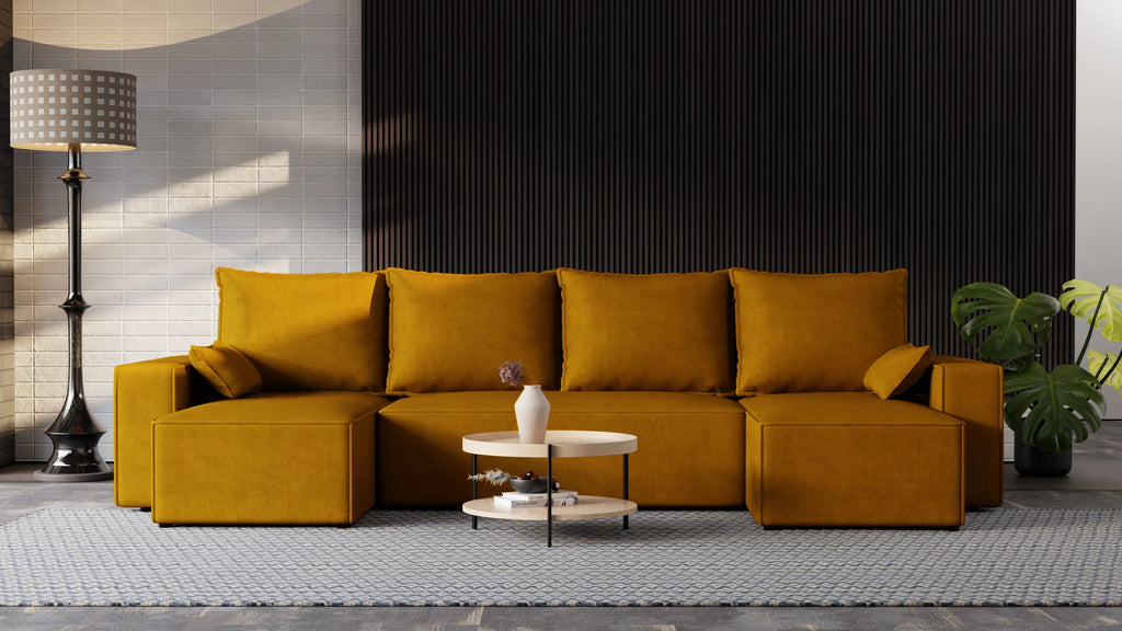 Nexo U – duży narożnik w kształcie U z funkcją spania