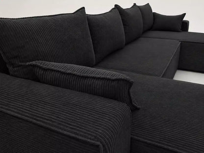 Narożnik NEXO U 315 cm z funkcją spania i pojemnikiem – sztruks POSO