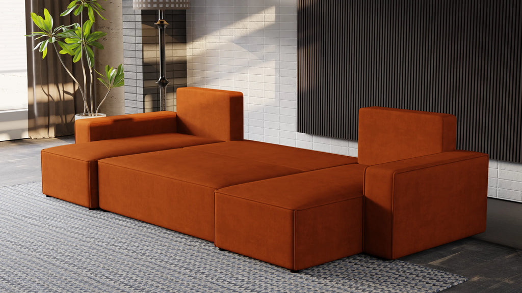 Nexo U – duży narożnik w kształcie U z funkcją spania