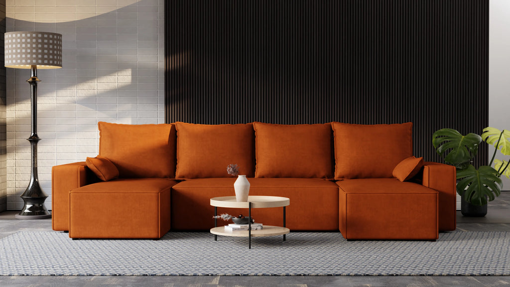 Nexo U – duży narożnik w kształcie U z funkcją spania