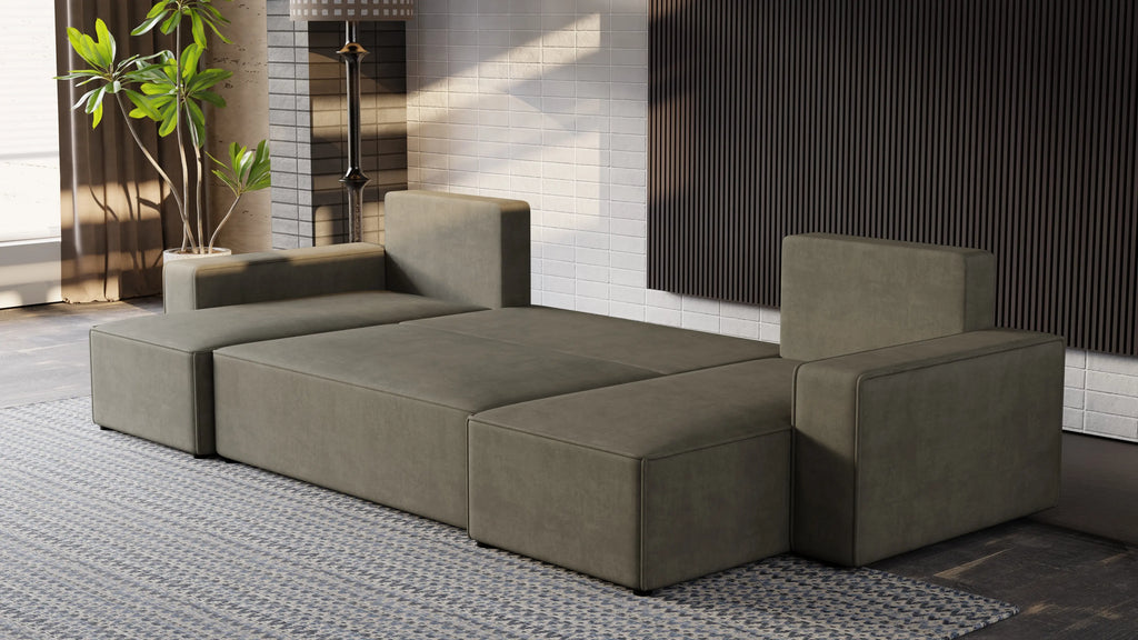 Nexo U – duży narożnik w kształcie U z funkcją spania