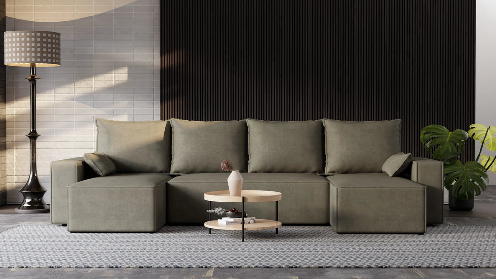 Nexo U – duży narożnik w kształcie U z funkcją spania