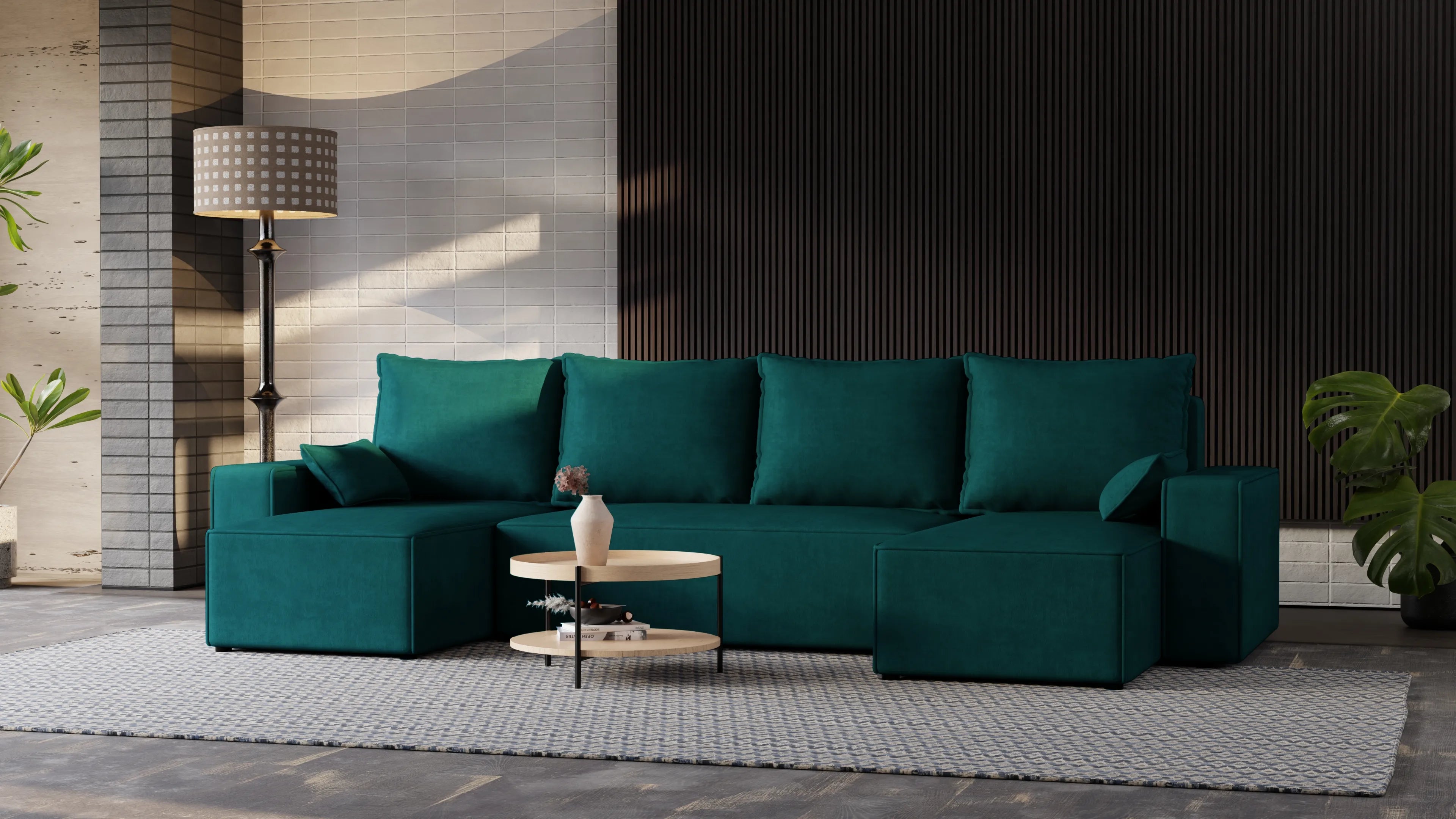 Nexo U – duży narożnik w kształcie U z funkcją spania