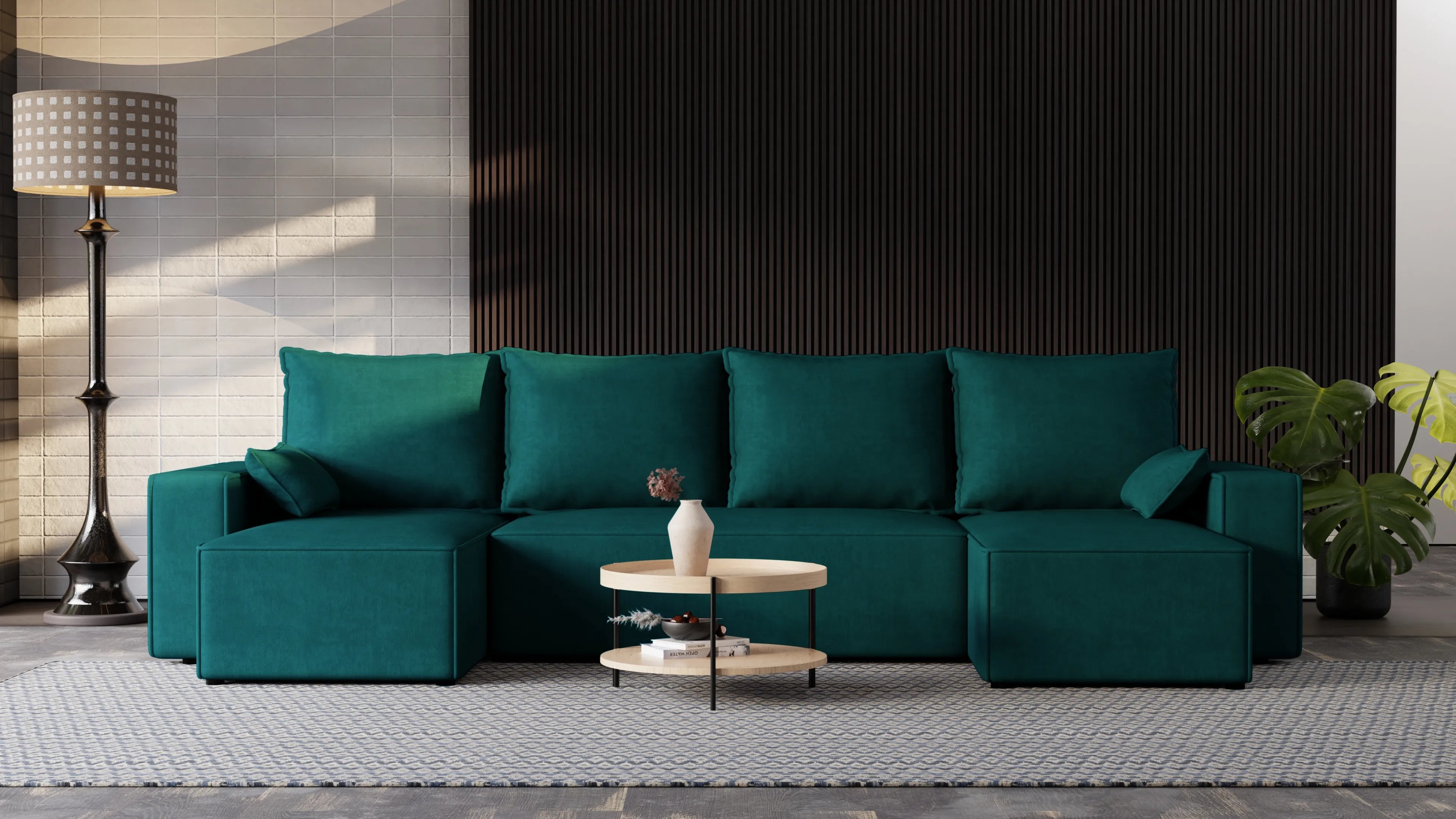 Nexo U – duży narożnik w kształcie U z funkcją spania