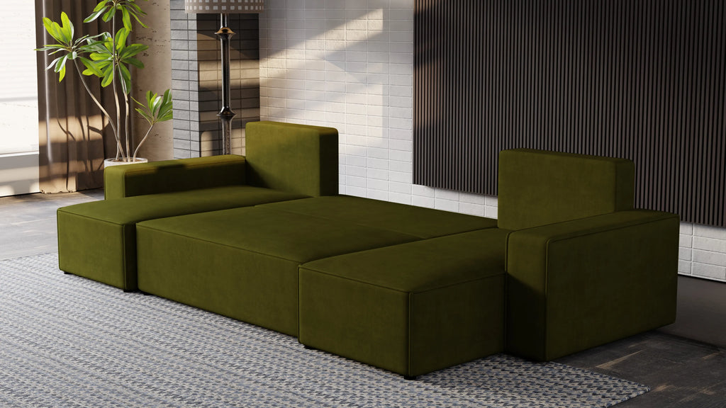 Nexo U – duży narożnik w kształcie U z funkcją spania