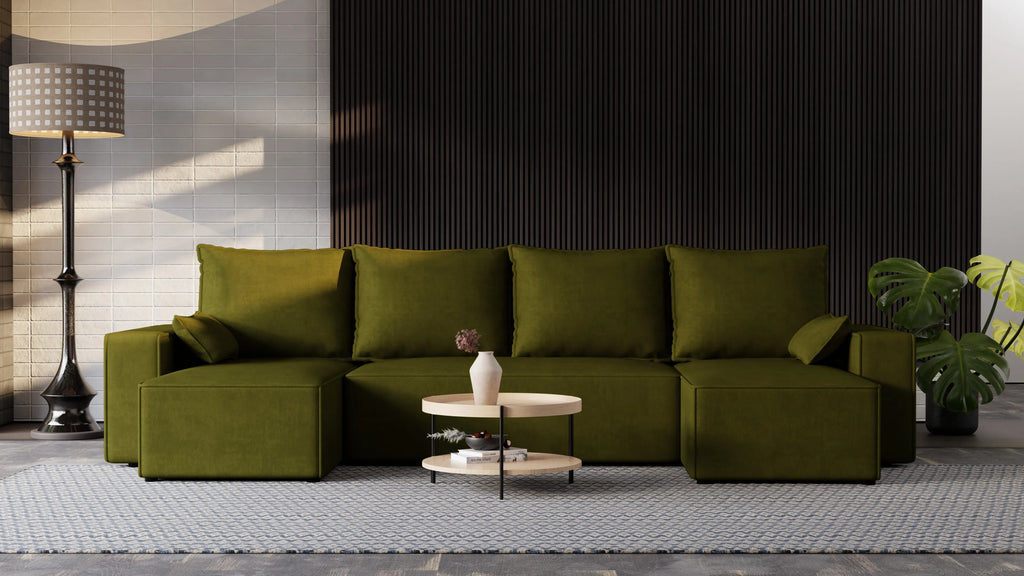 Nexo U – duży narożnik w kształcie U z funkcją spania