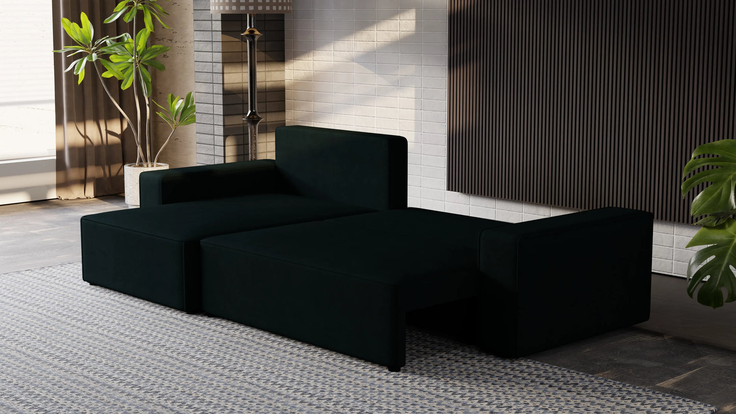 Nexo XL – narożnik XL z funkcją spania 231×130 i pojemnikiem