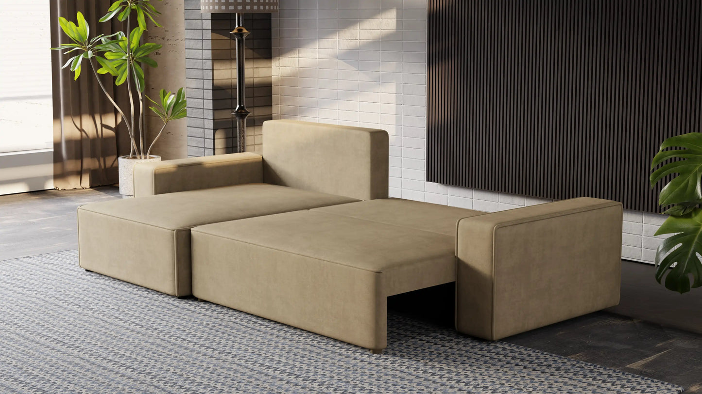 Nexo XL – narożnik XL z funkcją spania 231×130 i pojemnikiem