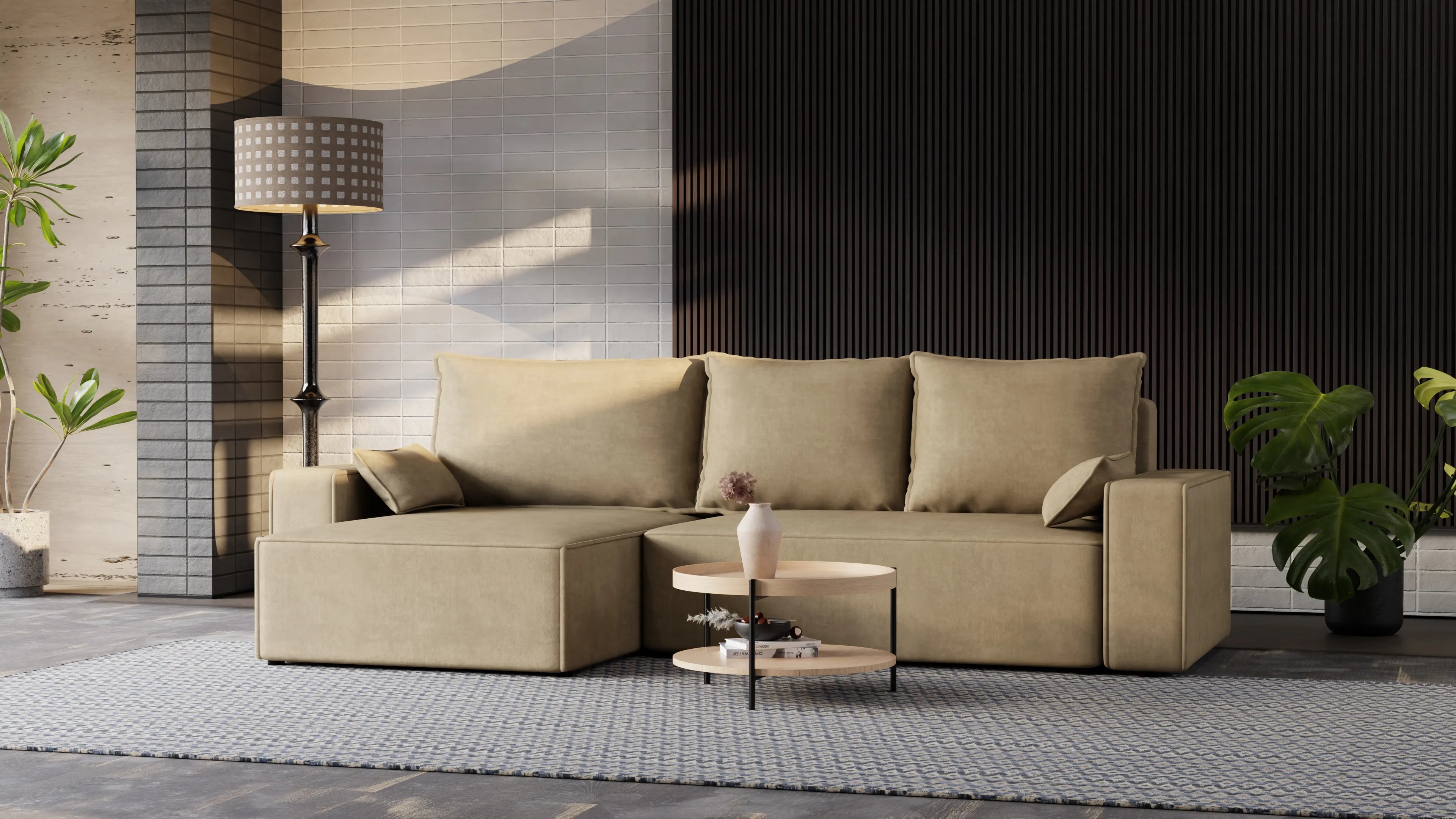 Nexo XL – narożnik XL z funkcją spania 231×130 i pojemnikiem