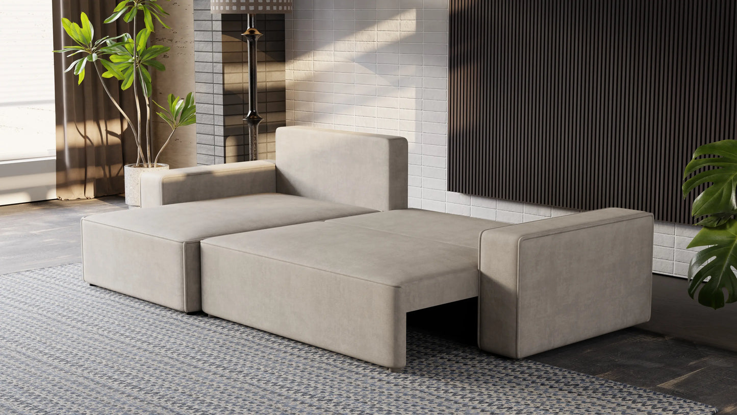 Nexo XL – narożnik XL z funkcją spania 231×130 i pojemnikiem