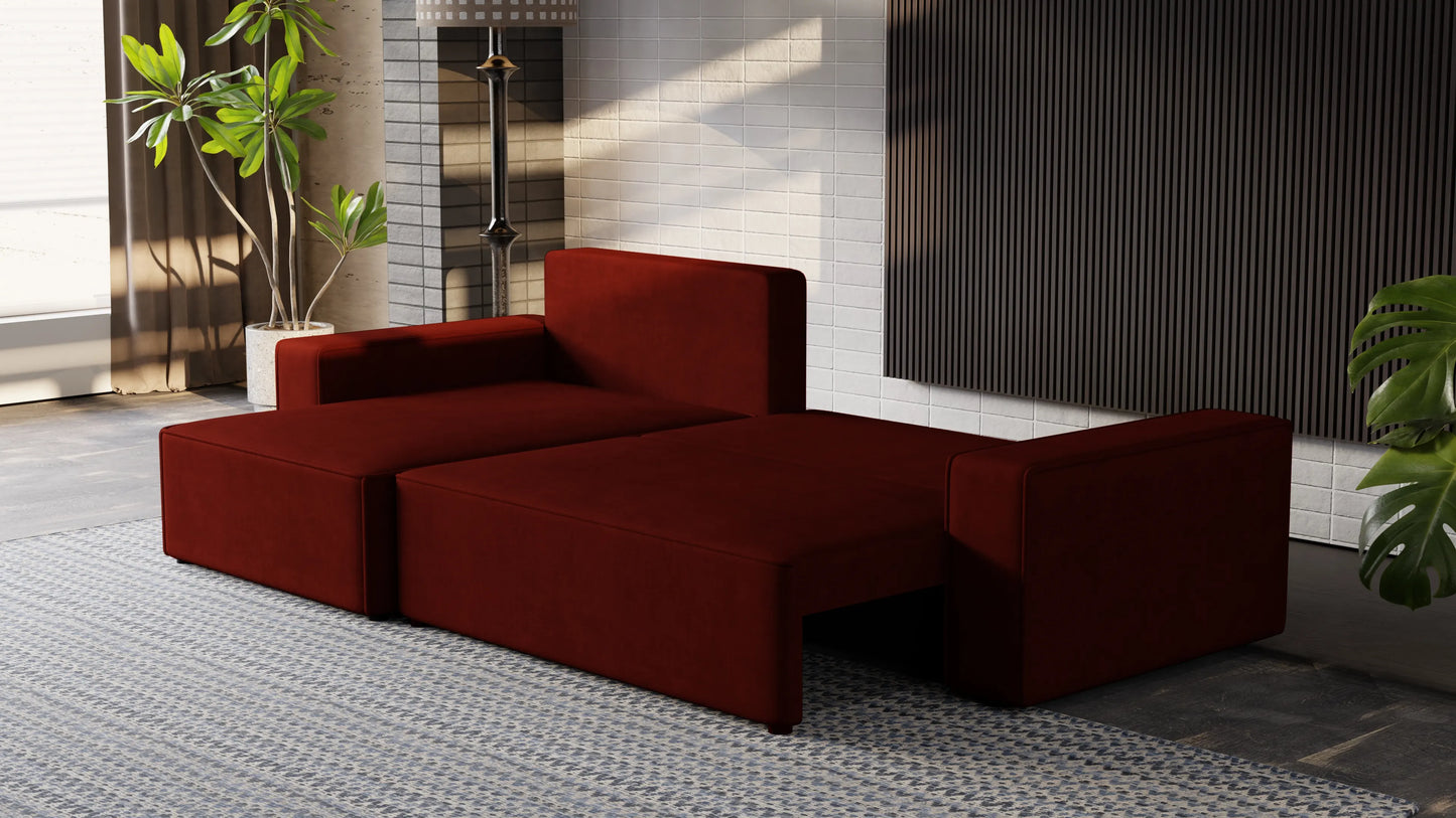 Nexo XL – narożnik XL z funkcją spania 231×130 i pojemnikiem