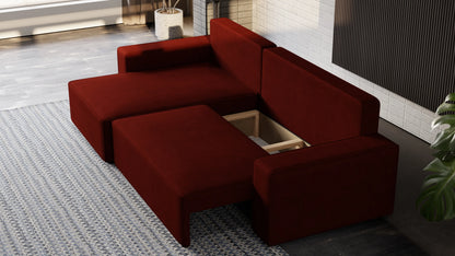 Nexo XL – narożnik XL z funkcją spania 231×130 i pojemnikiem