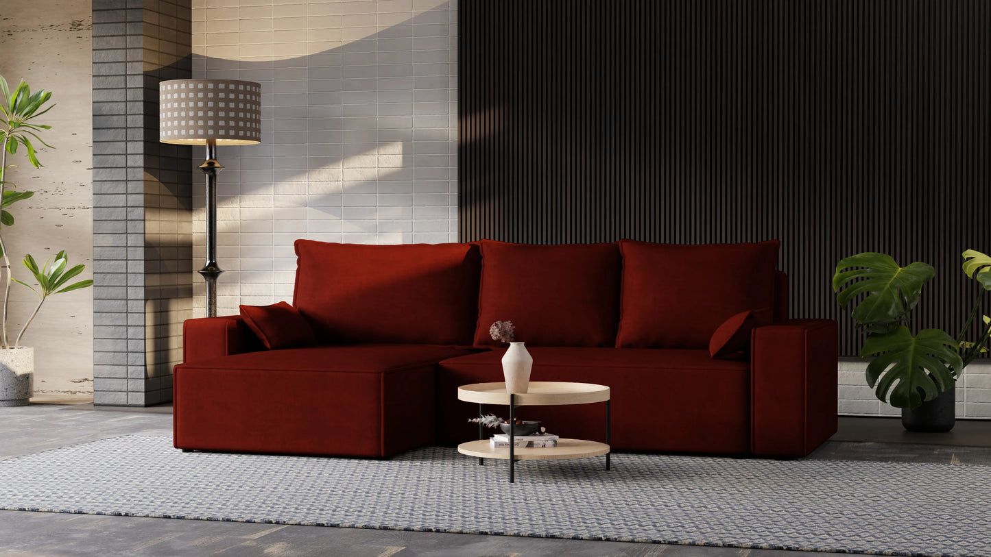 Nexo XL – narożnik XL z funkcją spania 231×130 i pojemnikiem
