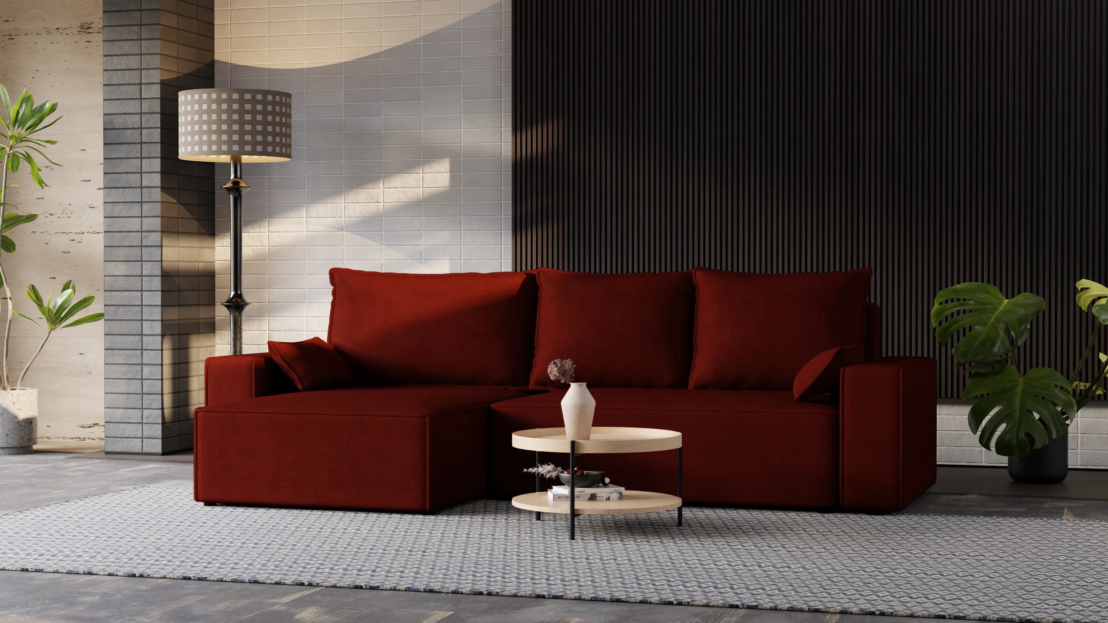 Nexo XL – narożnik XL z funkcją spania 231×130 i pojemnikiem