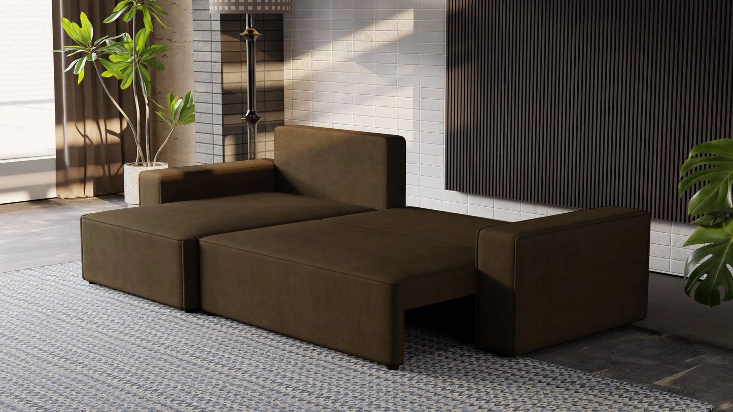 Nexo XL – narożnik XL z funkcją spania 231×130 i pojemnikiem