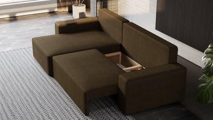 Nexo XL – narożnik XL z funkcją spania 231×130 i pojemnikiem