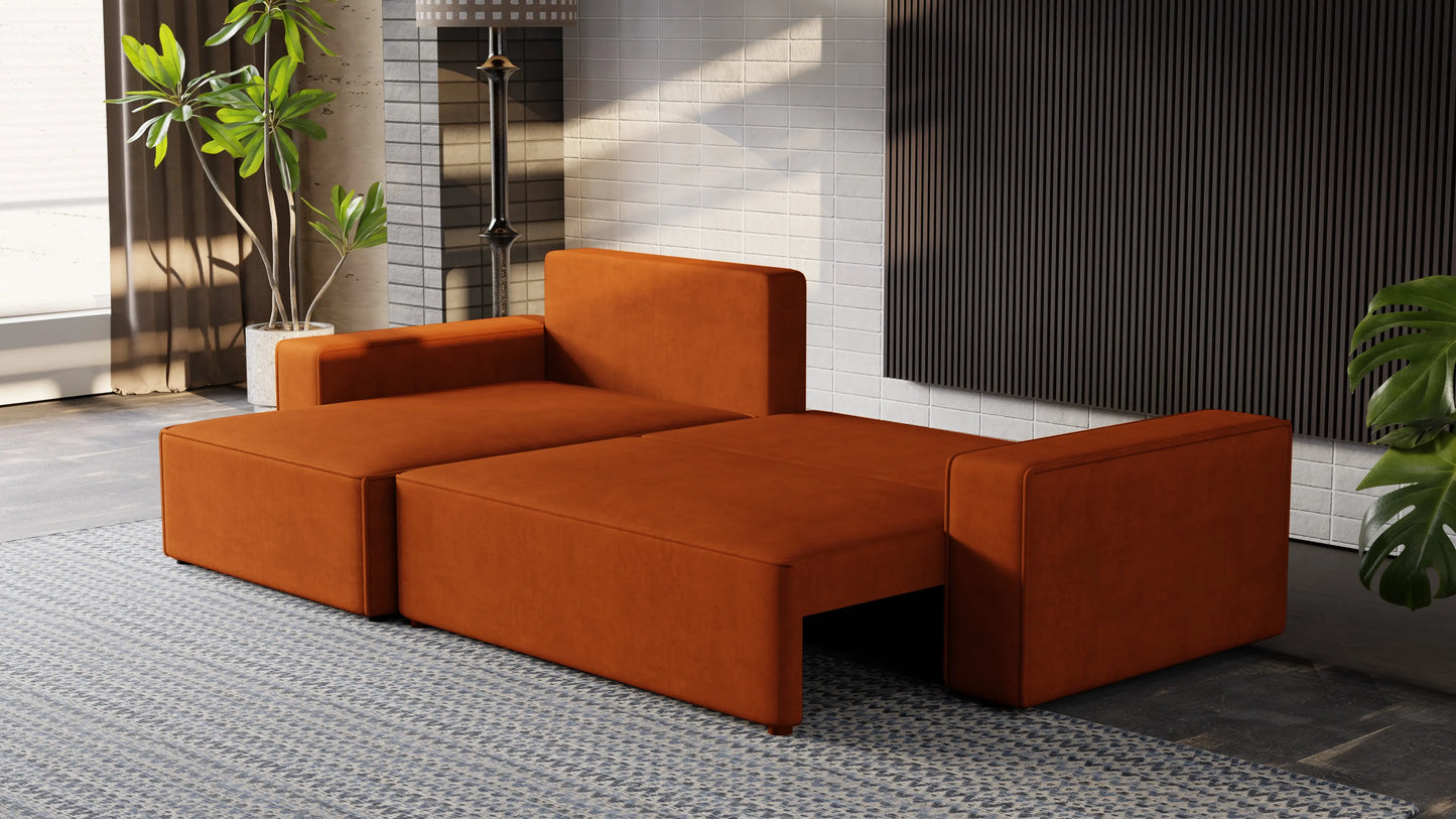 Nexo XL – narożnik XL z funkcją spania 231×130 i pojemnikiem