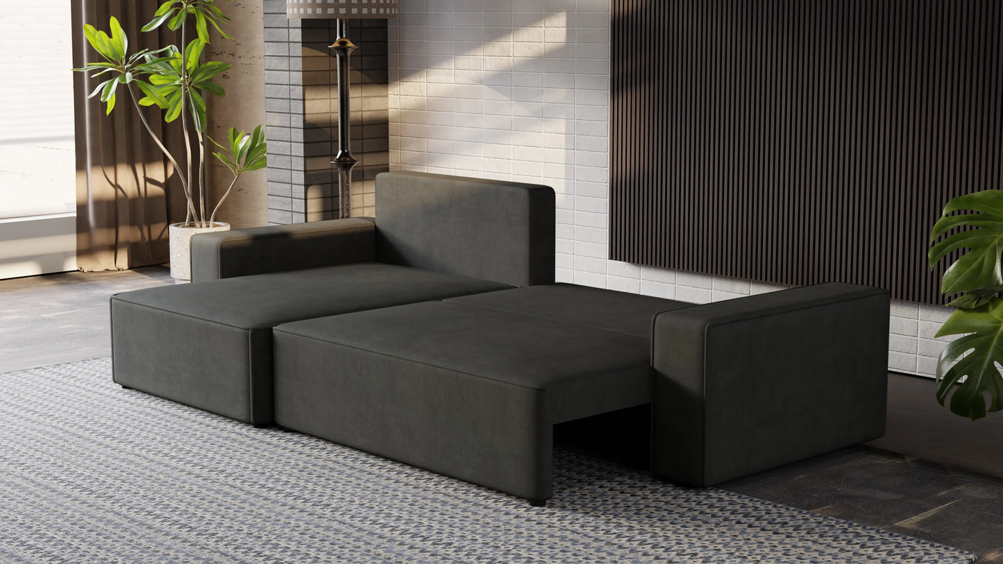 Nexo XL – narożnik XL z funkcją spania 231×130 i pojemnikiem