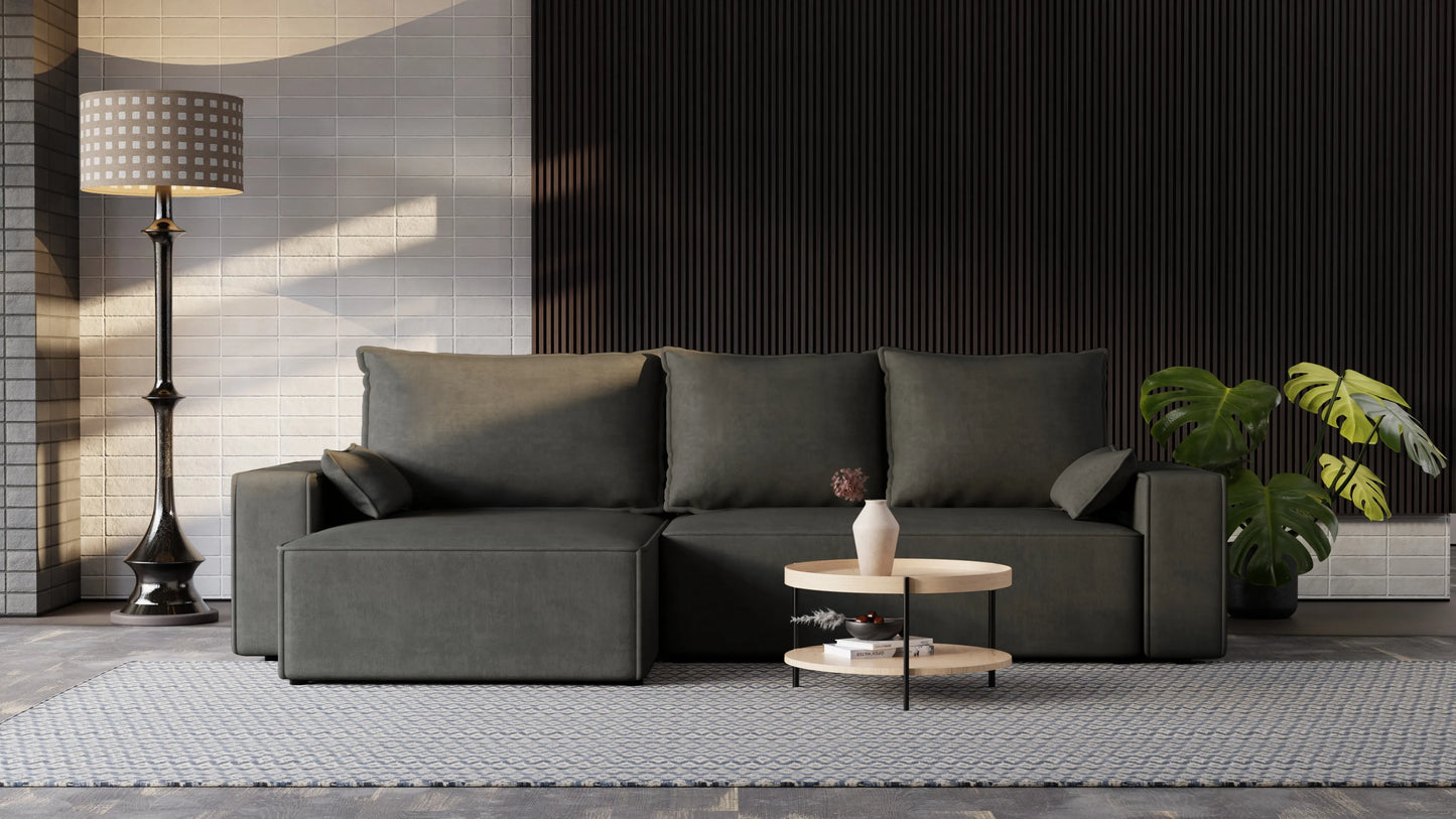Nexo XL – narożnik XL z funkcją spania 231×130 i pojemnikiem