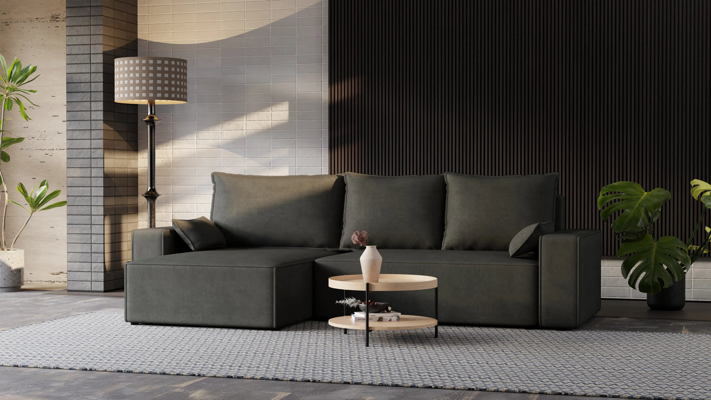 Nexo XL – narożnik XL z funkcją spania 231×130 i pojemnikiem