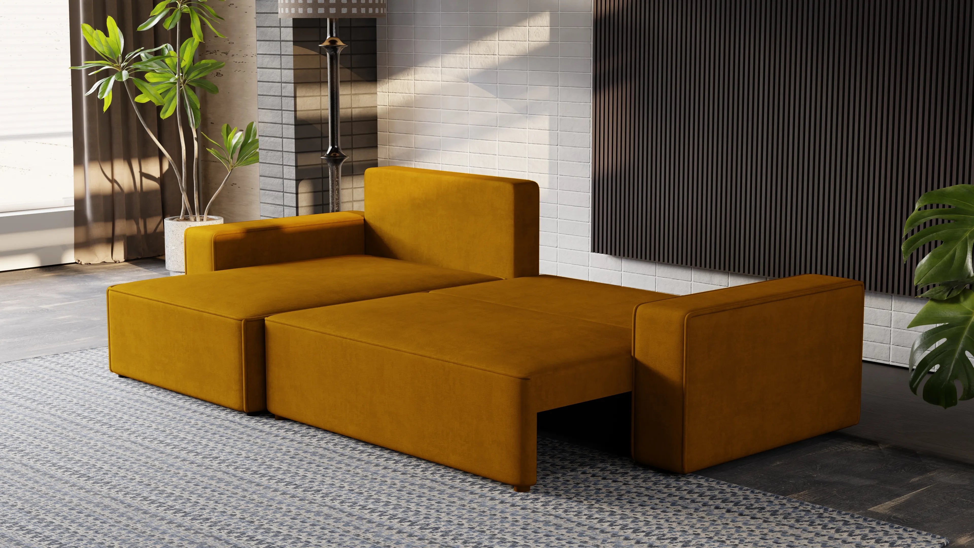 Nexo XL – narożnik XL z funkcją spania 231×130 i pojemnikiem