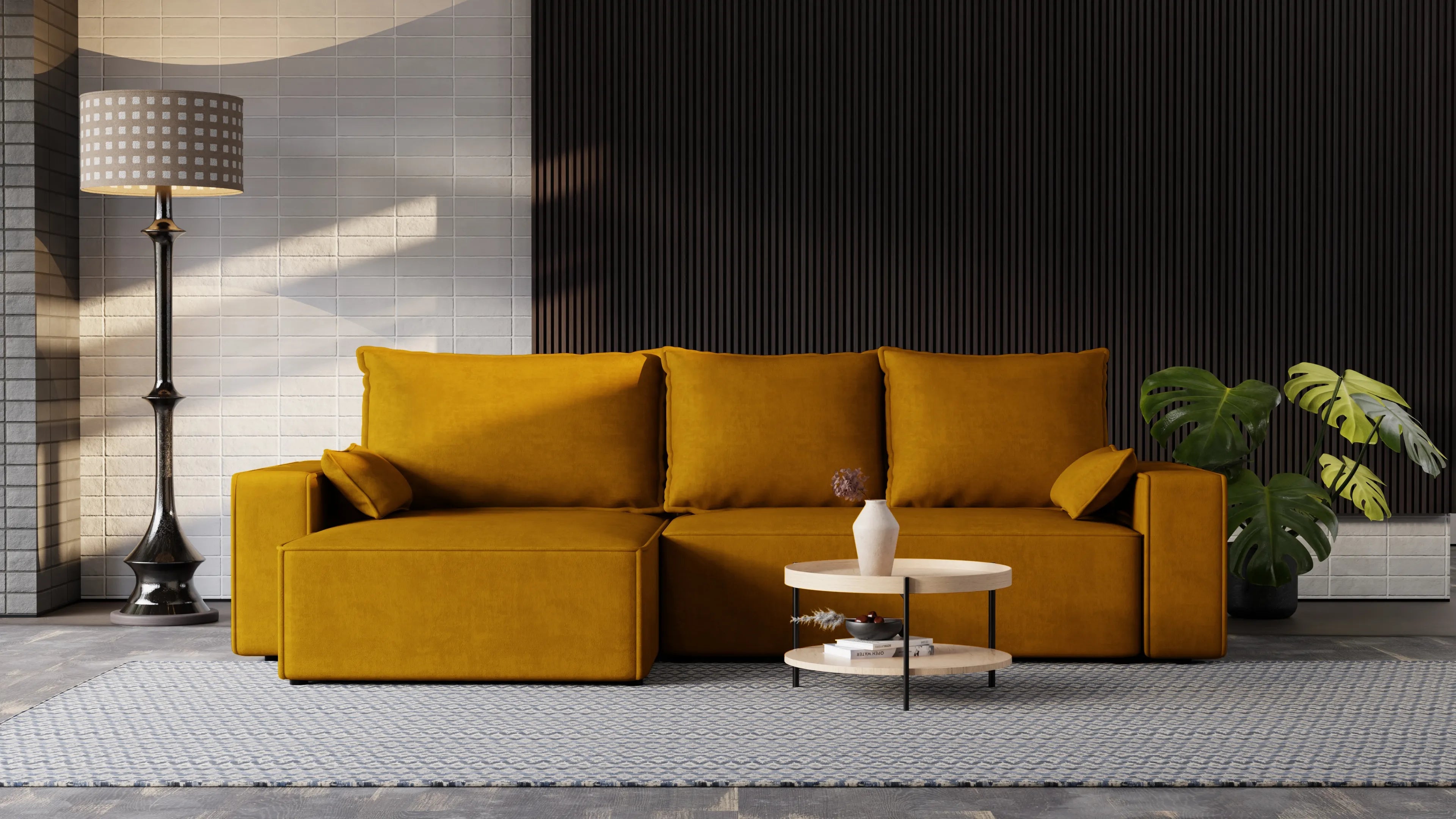 Nexo XL – narożnik XL z funkcją spania 231×130 i pojemnikiem