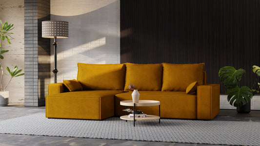 Nexo XL – narożnik XL z funkcją spania 231×130 i pojemnikiem