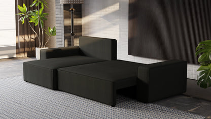 NEXO XL – narożnik z funkcją spania, sprężyny faliste, pianka T30