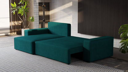 Nexo XL – narożnik XL z funkcją spania 231×130 i pojemnikiem